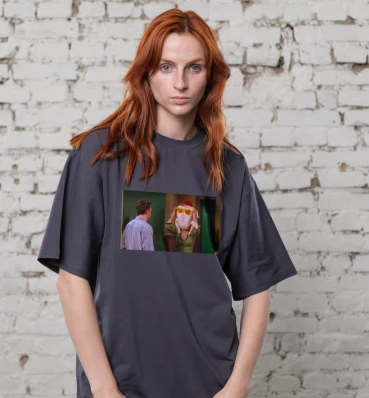 Футболка OVERSIZE №15 • Индейка • Одежда Друзья • Подарок фанату сериала Friends