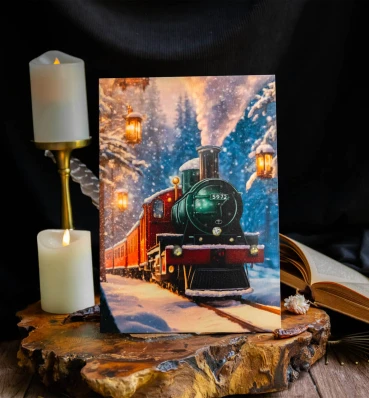 Дерев'яний постер Hogwarts Express ⚡️ Плакат Harry Potter ⚡️ Подарунок Гаррі Поттер