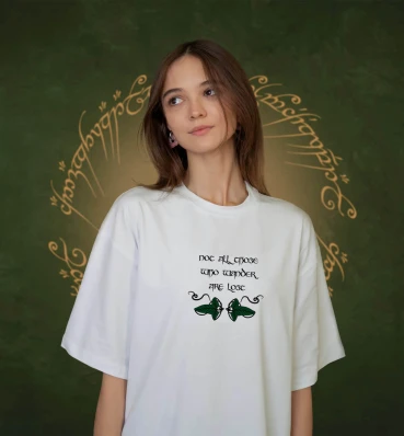 Футболка OVERSIZE №15 • Цитата • Одяг по фільму Володар Перснів • Подарунки The Lord of the Rings