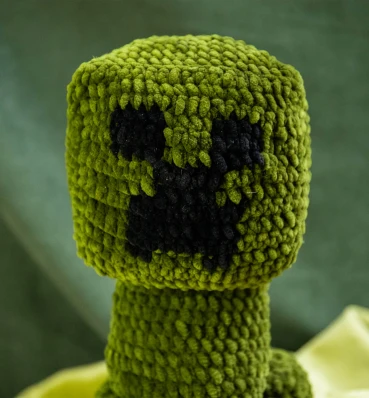 Вязаная игрушка Крипер по игре Minecraft ⦁ Creeper • Подарок Майнкрафт для геймера