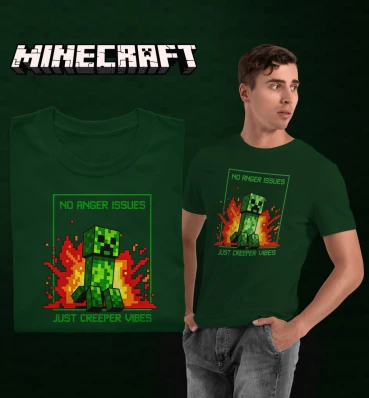 Футболка №16 • Кріпер • Одяг для фанатів гри Майнкрафт • Мерч Minecraft для геймерів