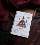Блокнот в стиле мультсериала Гравити Фоллз • Скетчбук с персонажами • Подарок фанату Gravity Falls