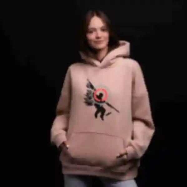 Худі OVERSIZE №6 • S1mple`s graffiti • CS, бежевий АРХІВ