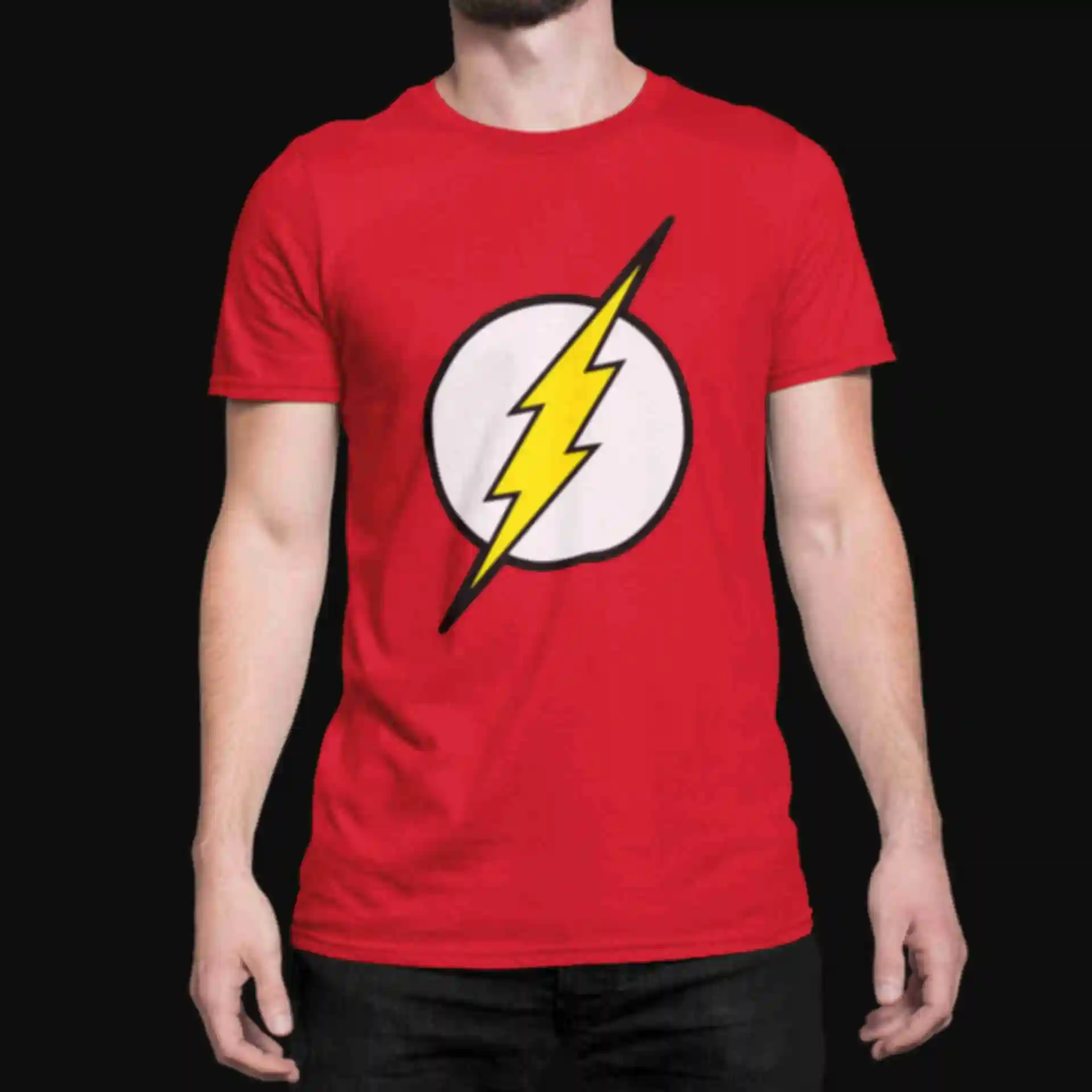Футболка №11 • Логотип Флеша • Flash • Мерч • Одяг з супергероями в стилі DC АРХІВФото №1