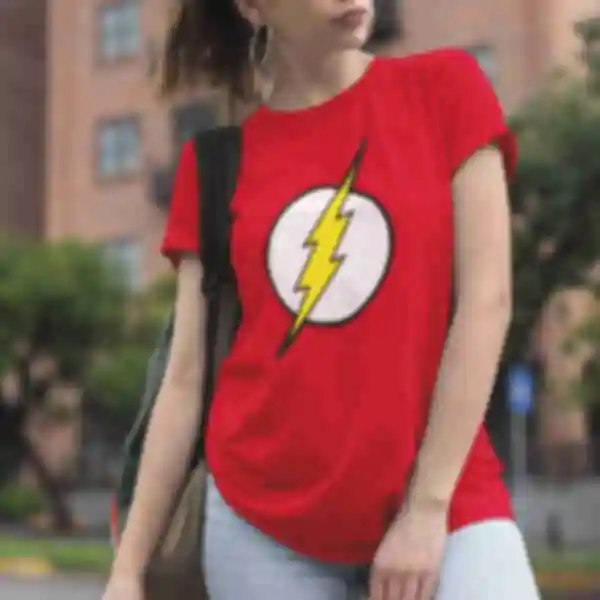 Футболка №11 • Логотип Флеша • Flash • Мерч • Одяг з супергероями в стилі DC АРХІВ
