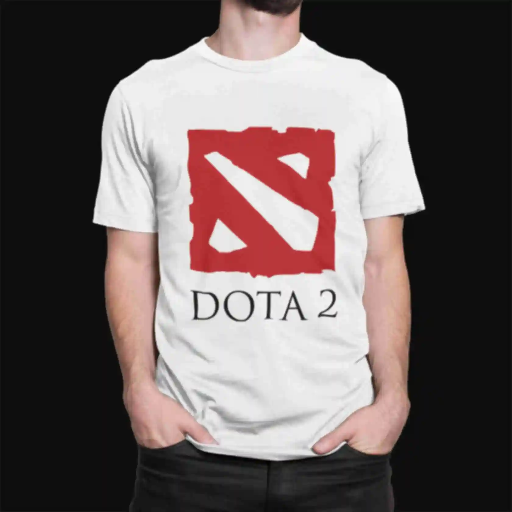 Футболка №1 • Dota 2 лого • Дота 2, білаФото №1