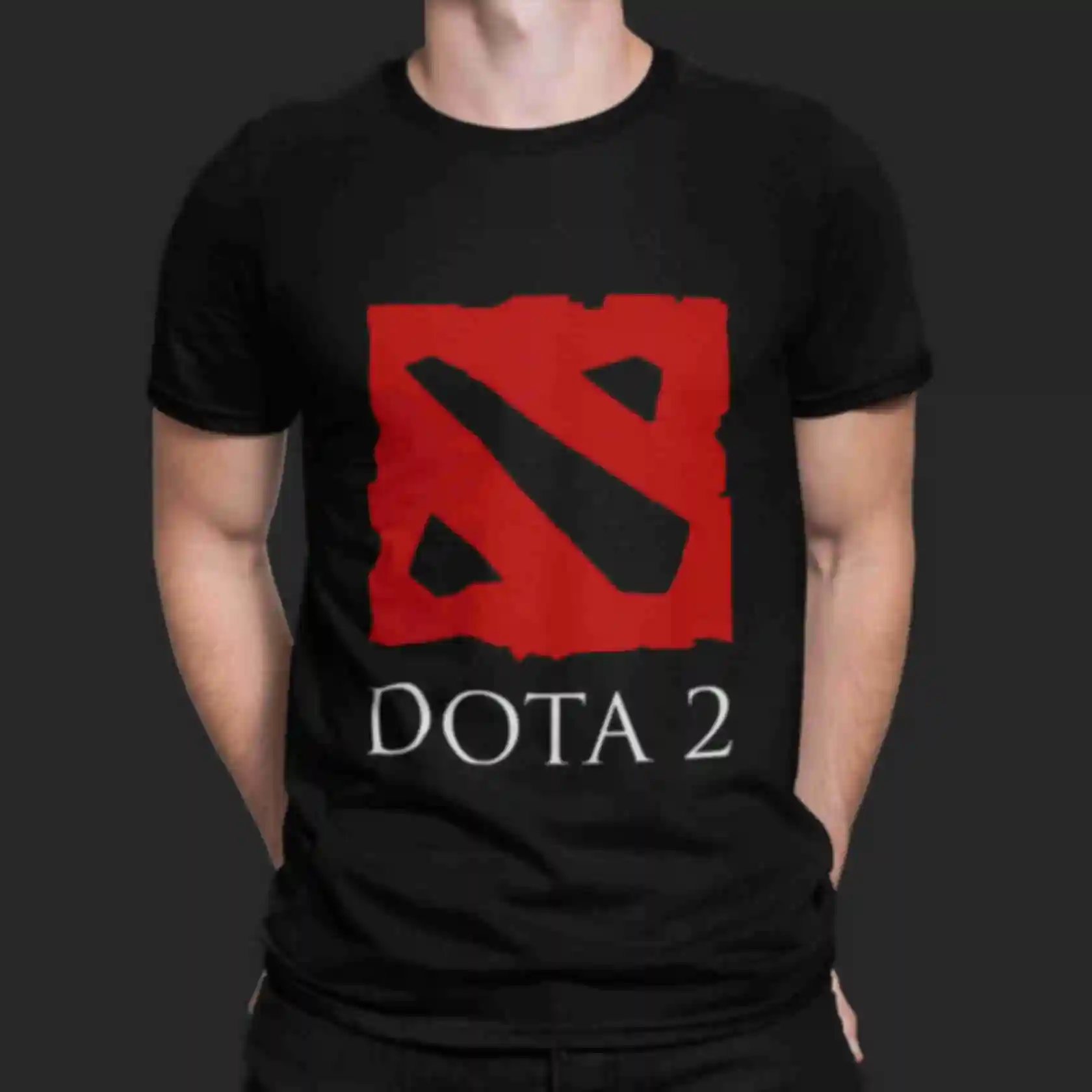 Футболка №1 • Dota 2 лого • Дота 2, чорнаФото №2