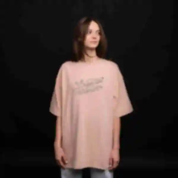 Футболка OVERSIZE №26 • Expecto Patronum • Гарри Поттер, бежевая 