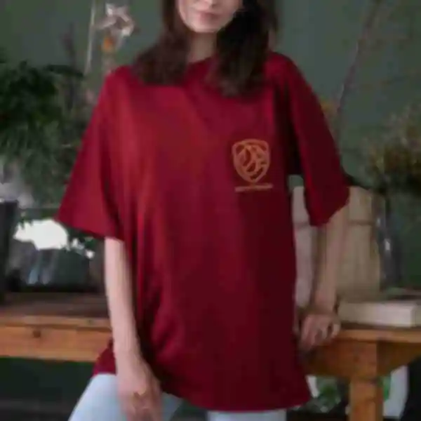 Футболка OVERSIZE №25 • Герб Ґрифіндор кишеня • Гаррі Поттер • Gryffindor • Harry Potter