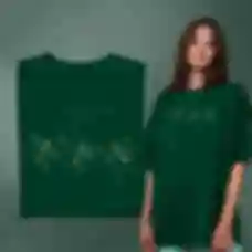 Футболка OVERSIZE №38 • Летающие ключи • Гарри Поттер, зелёная