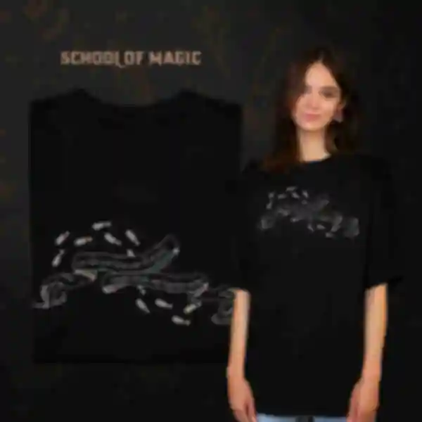Футболка OVERSIZE №37 • Карта Мародерів • Гаррі Поттер, чорна