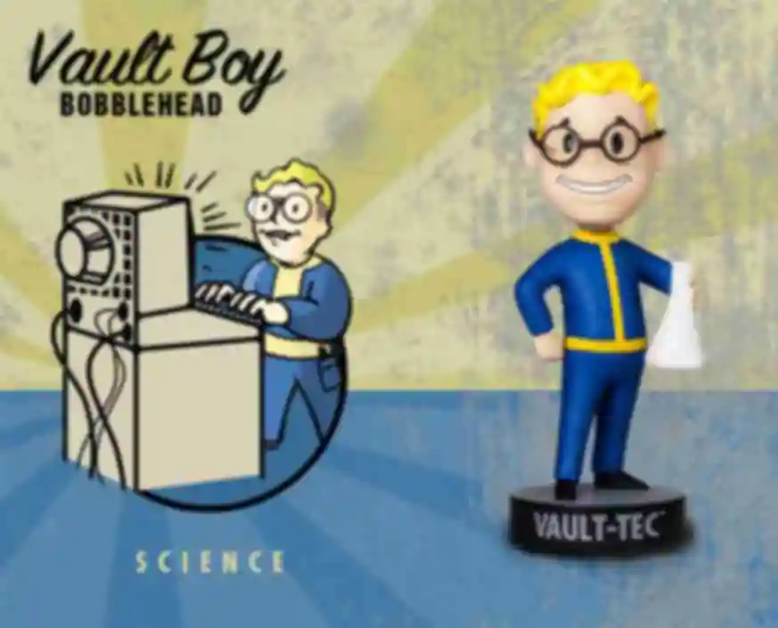 Фігурка Vault Boy • Science • Подарунки для фаната гри Fallout • Сувеніри з ФолаутуФото №1
