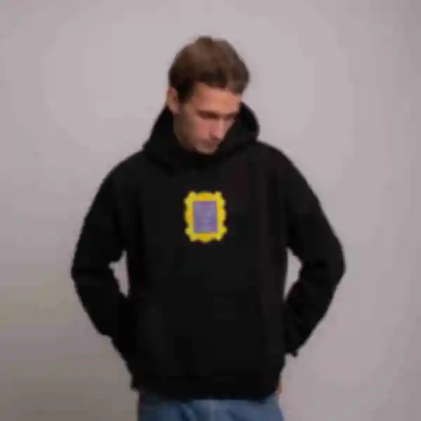 Худи OVERSIZE №10 • Рамка • Friends, черный