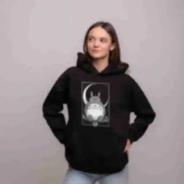 Худи OVERSIZE №5 • Тоторо • Вселенная Хаяо Миядзаки • Одежда с принтом из аниме Студии Гибли