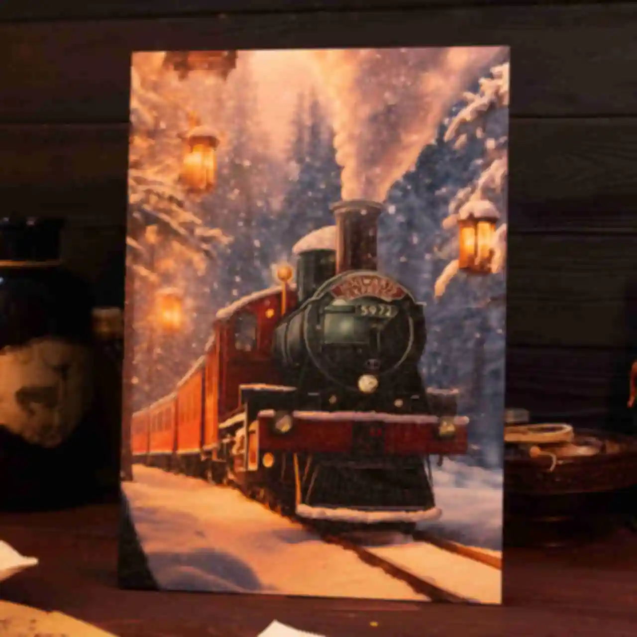 Деревянный постер Hogwarts Express ⚡️ Плакат Harry Potter ⚡️ Подарок Гарри Поттер  