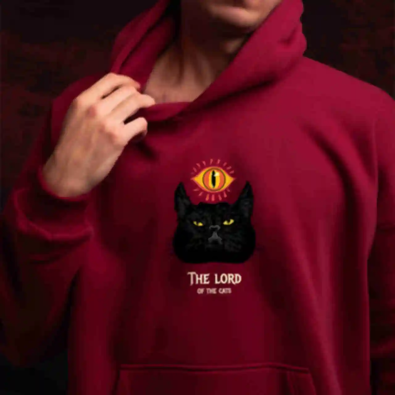 Худі OVERSIZE №16 • The Lords of the Cats • Одяг по фільму Володар Перснів • Подарунки The Lord of the Rings