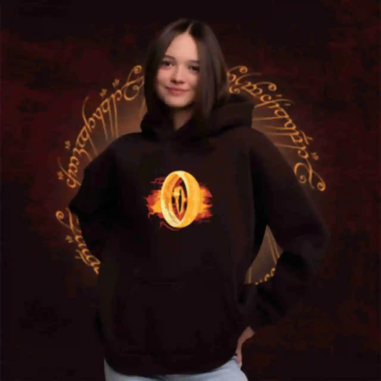 Худі OVERSIZE №18 • One Ring • Володар Перснів, коричневийФото №2