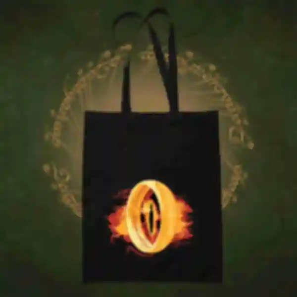 Шопер №9 • One Ring • Еко-сумка по фільму Володар Перснів • Подарунки і мерч The Lord of the Rings