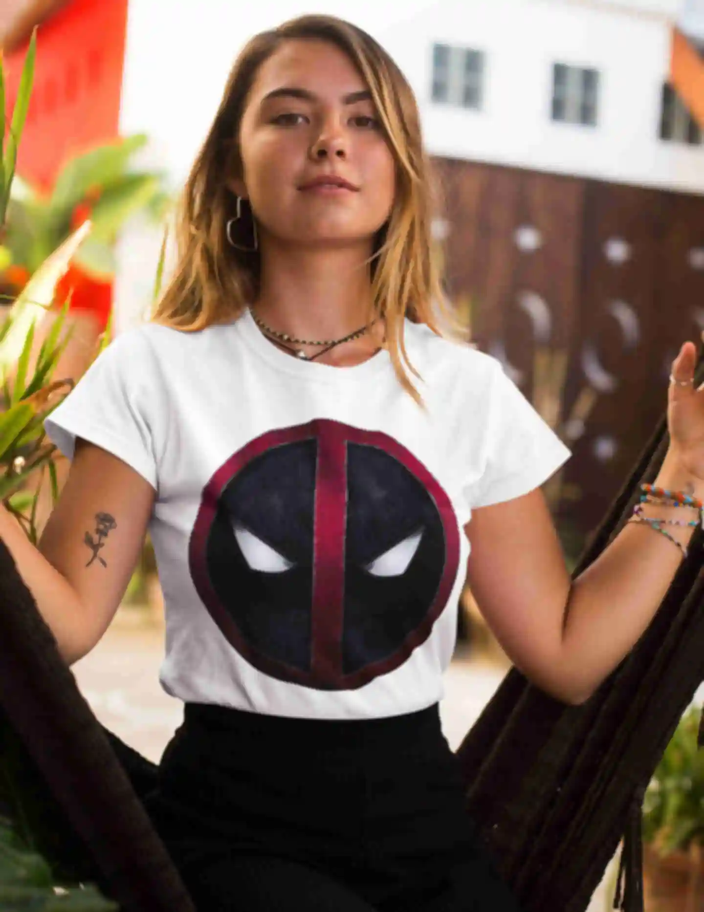 Футболка №25 • Дедпул лого • Одяг Deadpool • Мерч Марвел • Супергерої Marvel
