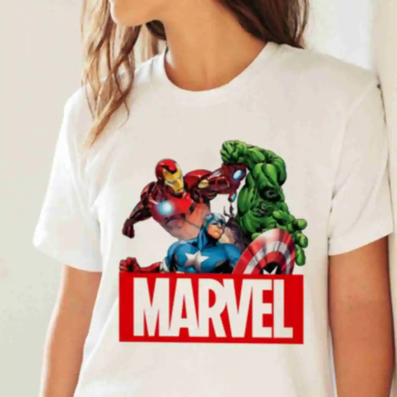 Футболка №7 • З героями Марвел • Marvel, білаФото №6