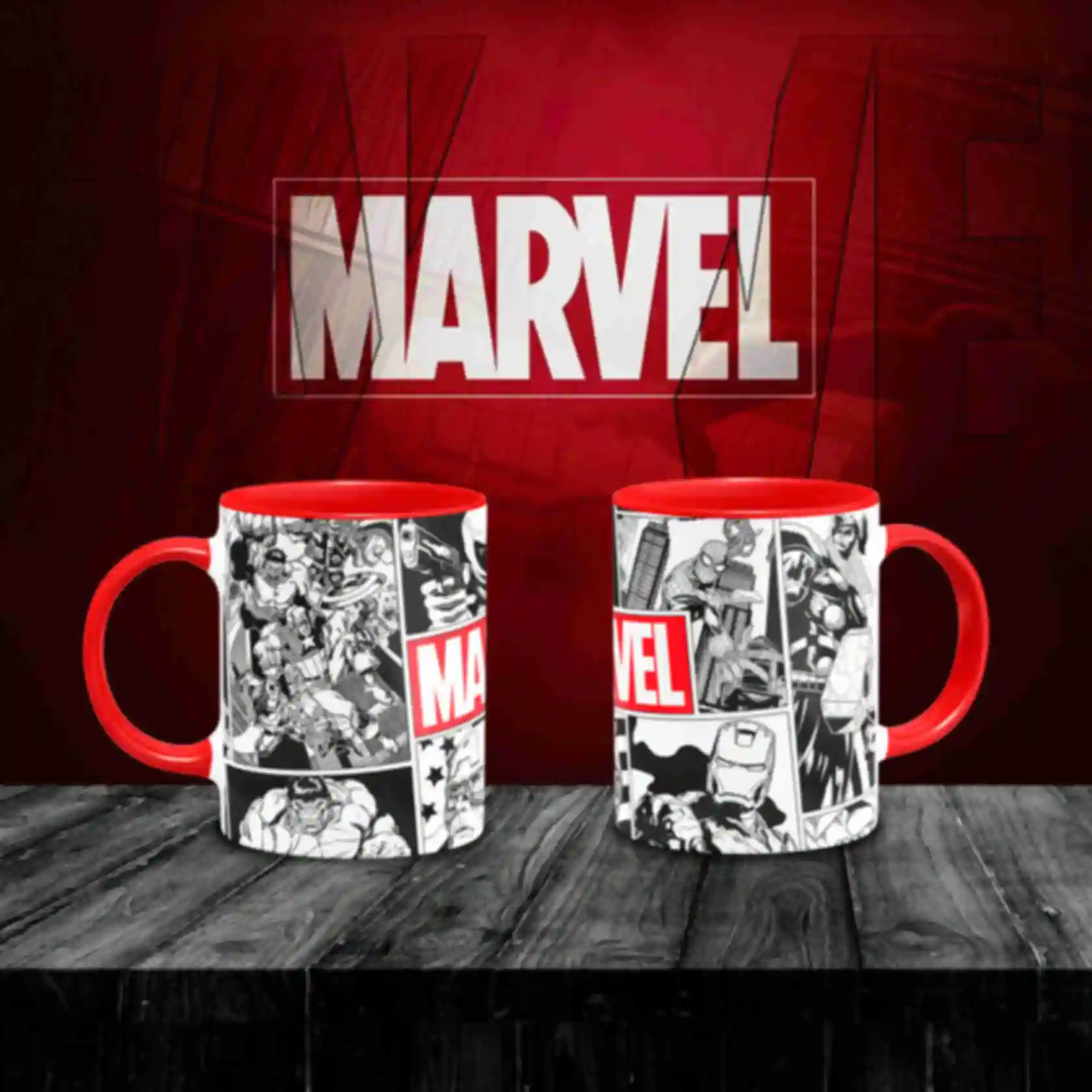 Чашка в стилі Marvel ⦁ Подарунок фанату Марвел ⦁ Сувеніри з супергероямиФото №27
