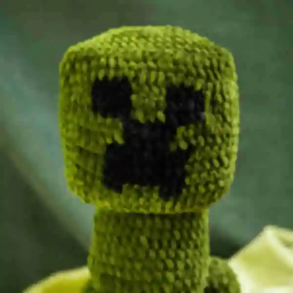 В'язана іграшка Кріпер по грі Minecraft ⦁ Creeper • Подарунок Майнкрафт для геймера
