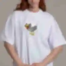 Футболка OVERSIZE №4 • Chicken • Одяг для фанатів гри Майнкрафт • Мерч Minecraft для геймерів
