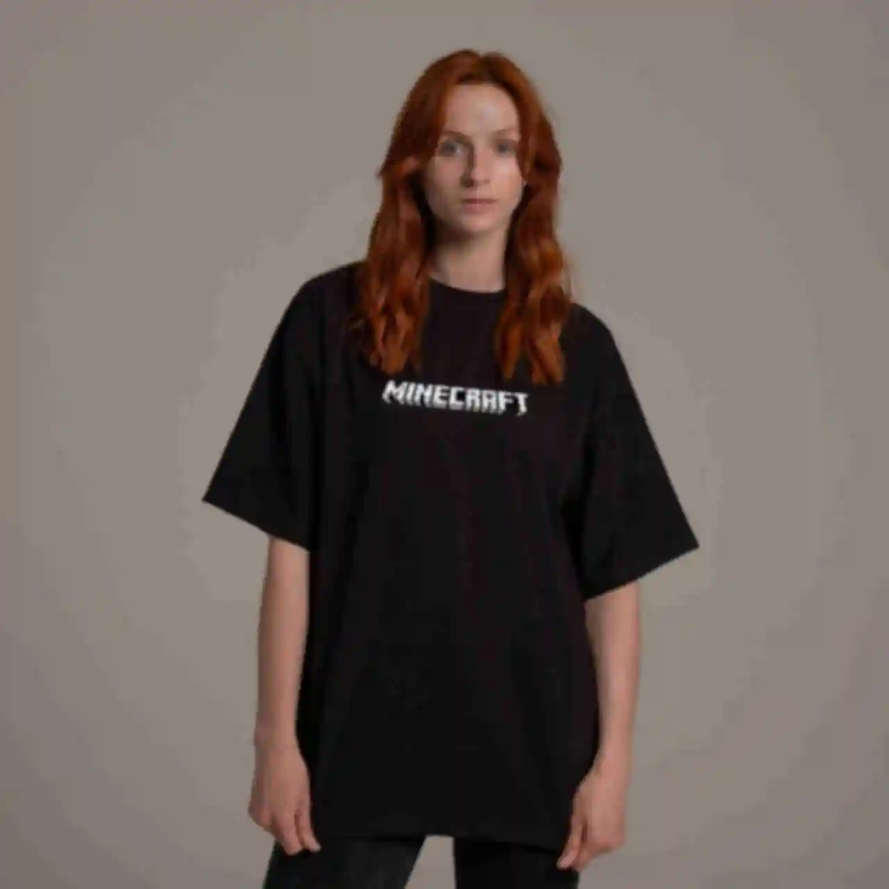 Футболка OVERSIZE №11 • Логотип • Minecraft, чорнаФото №1