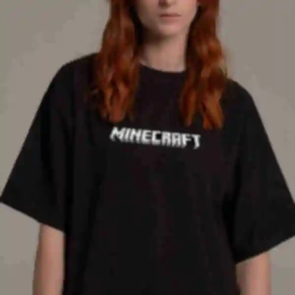 Футболка OVERSIZE №11 • Логотип • Одяг для фанатів гри Майнкрафт • Мерч Minecraft для геймерів