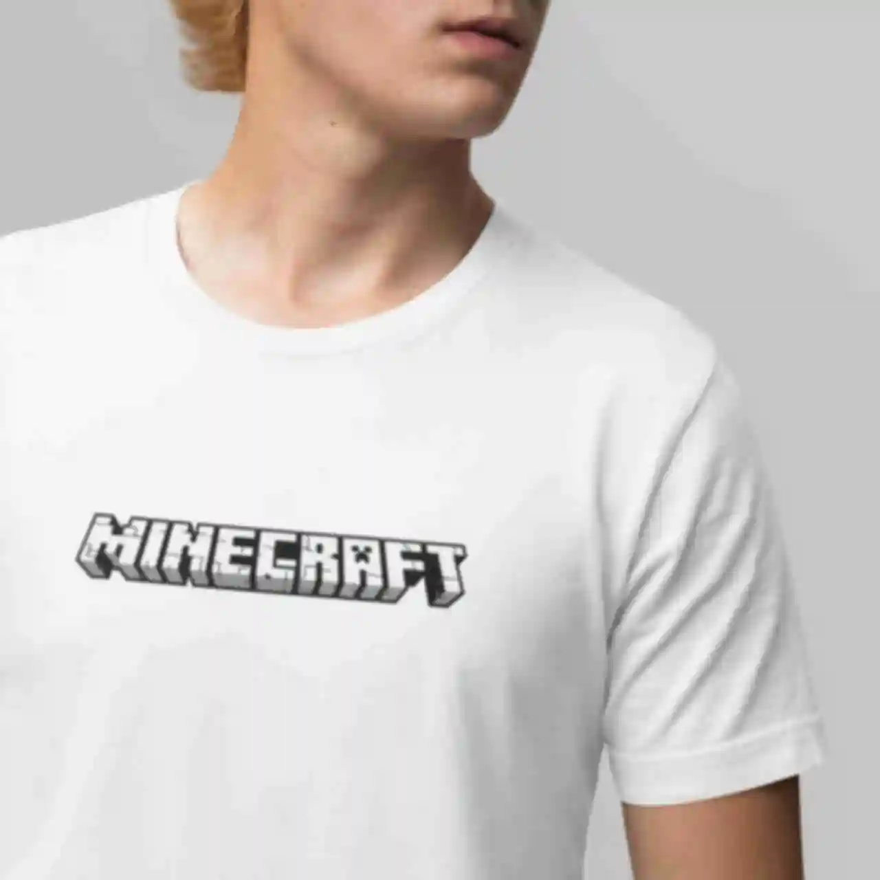 Футболка №11 • Логотип • Одежда для фанатов игры Майнкрафт • Мерч Minecraft для геймеров
