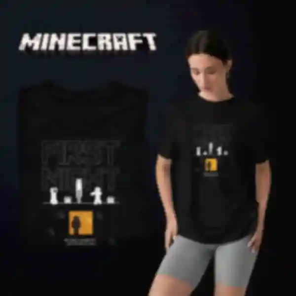 Футболка №22 • First Night • Одяг для фанатів гри Майнкрафт • Мерч Minecraft для геймерів
