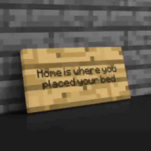 Холст ⦁ Табличка Home ⦁ Minecraft