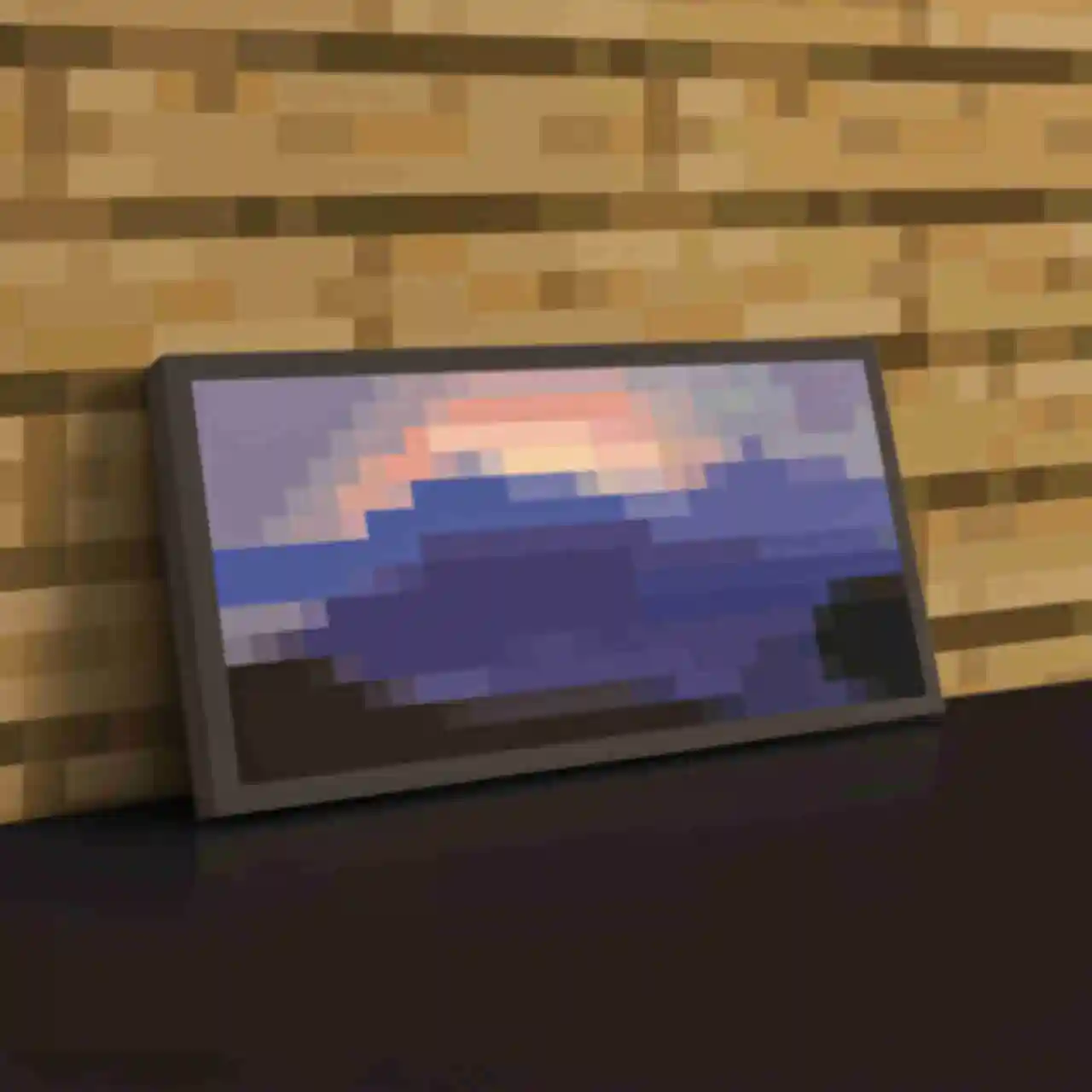 Холст ⦁ Land ⦁ Картина на хосте в стиле игры Minecraft ⦁ Подарок Майнкрафт ПРЕДЗАКАЗ