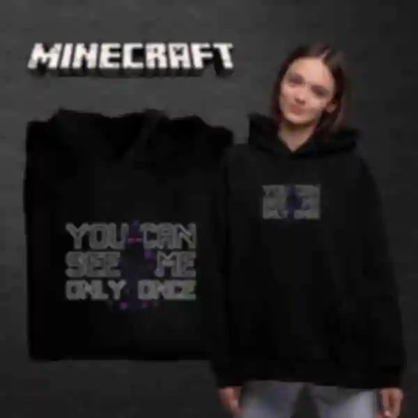 Худі OVERSIZE №21 • Ендермен • Одяг для фанатів гри Майнкрафт • Мерч для геймерів Minecraft