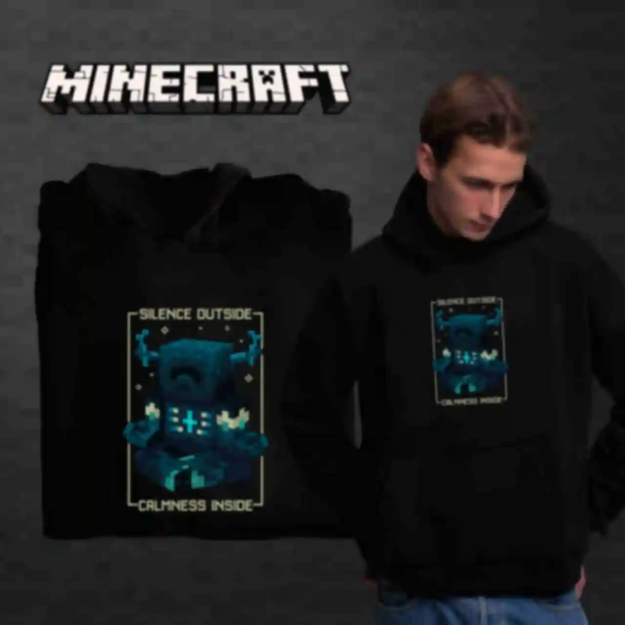 Худі OVERSIZE №20 • Wargen • Одяг для фанатів гри Майнкрафт • Мерч для геймерів MinecraftФото №1