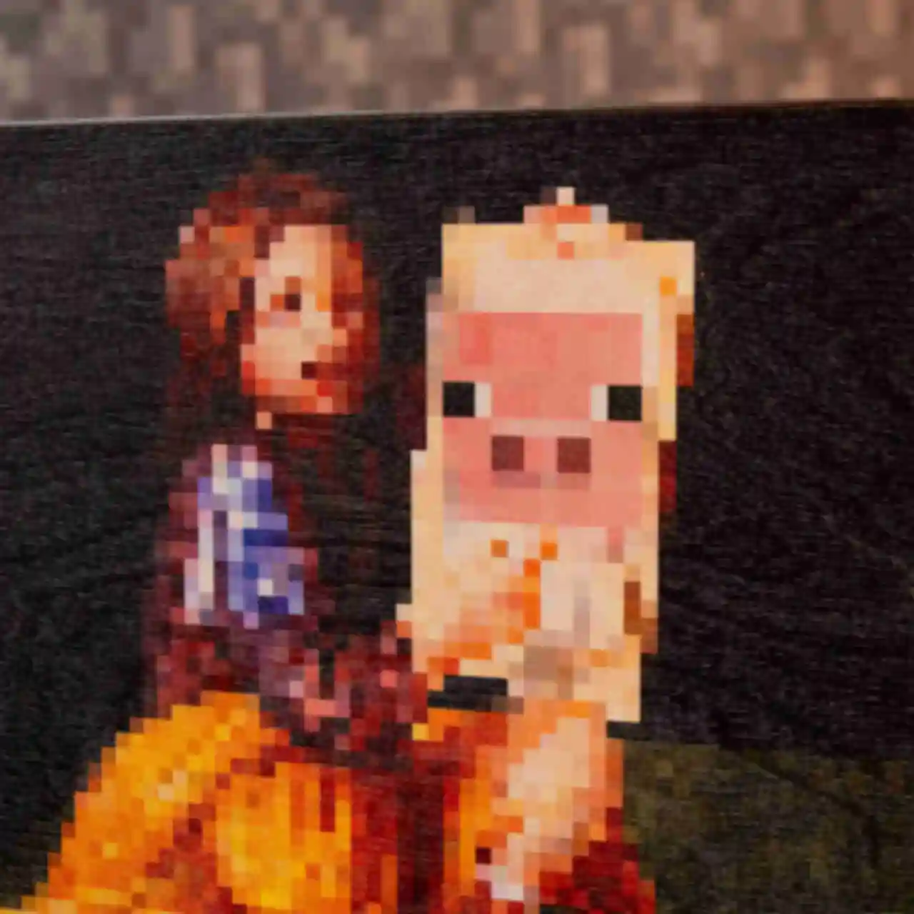 Картина ⦁ Pigscene ⦁ Постер в стиле игры Minecraft ⦁ Подарок по Майнкрафт геймеру . Фото №2
