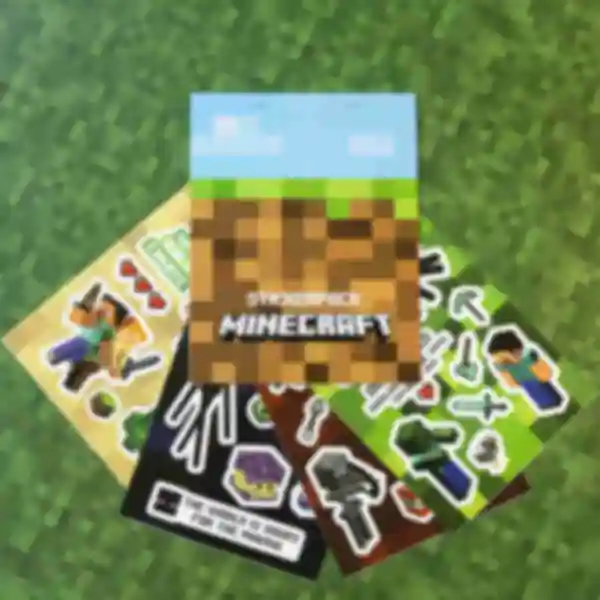 Стікерпак Minecraft ⦁ Набір наліпок за грою Майнкрафт ⦁ Подарунок геймеру