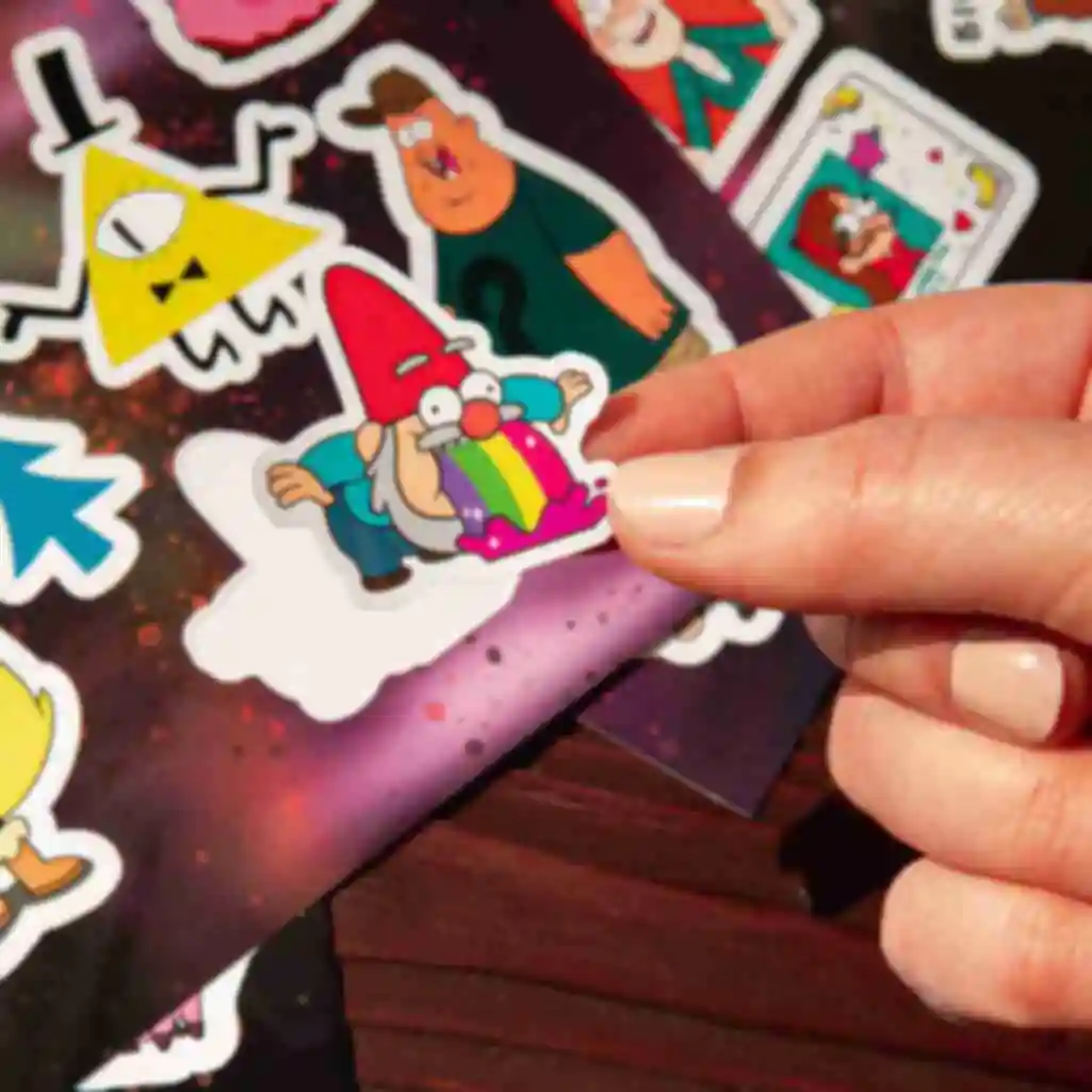Стикерпак • Набор наклеек с героями Гравити Фолз • Подарок фанату Gravity Falls. Фото №3