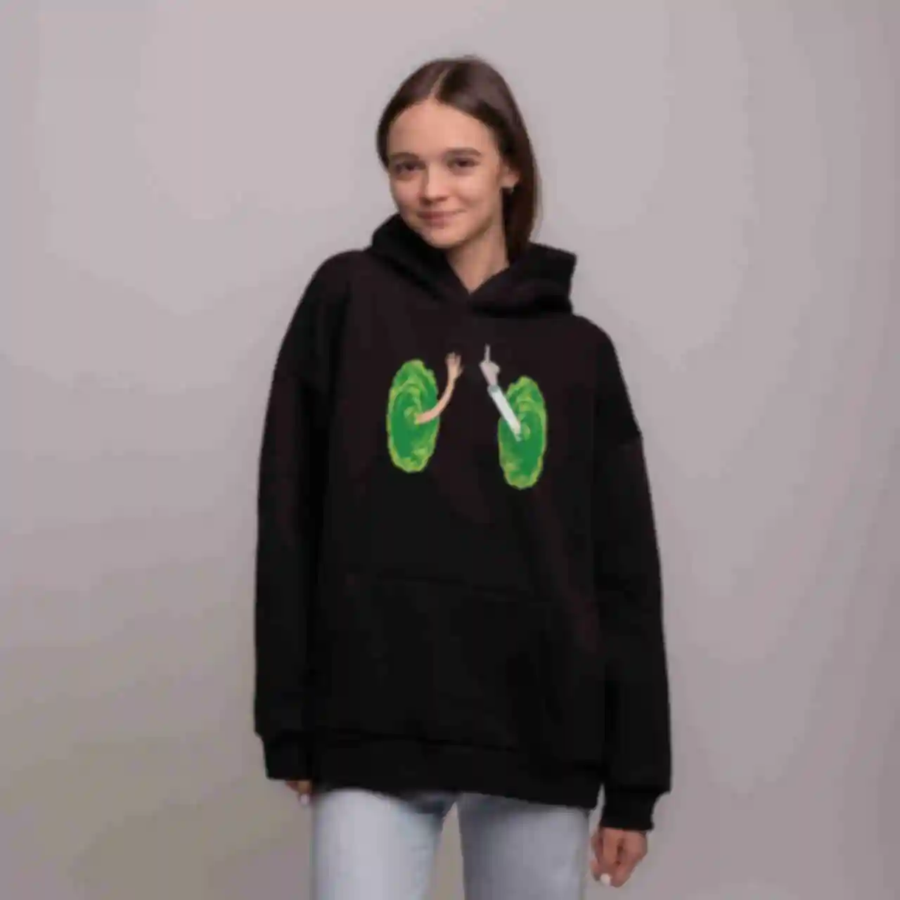 Худі OVERSIZE №18 • Привіт з мультивсесвіту • Одяг за мультсеріалом Рік і Морті • Мерч Rick and MortyФото №1