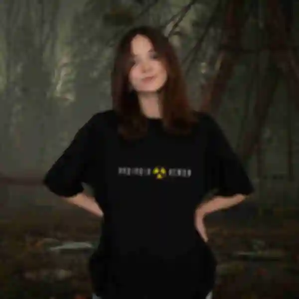 Футболка OVERSIZE №19 • Радіація всюди • S.T.A.L.K.E.R, черная