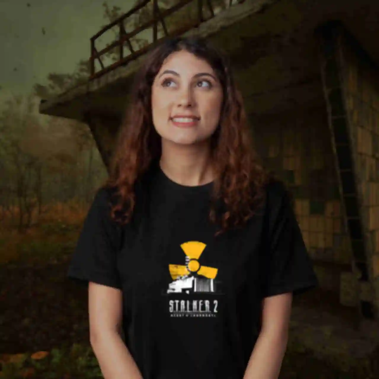 Футболка №20 • Чернобыльская АЭС • S.T.A.L.K.E.R, черная. Фото №1