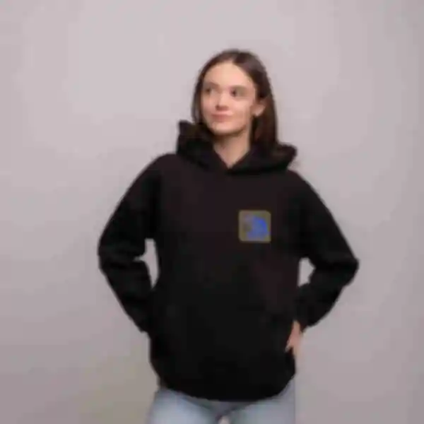 Худі OVERSIZE №10 • Нашивка «Найманці» на грудях • Stalker, чорний