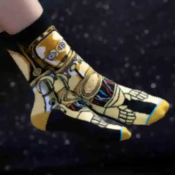 Носки с C-3PO • Звездные Войны ⦁ Одежда и аксессуары ⦁ Подарок фанату Star Wars