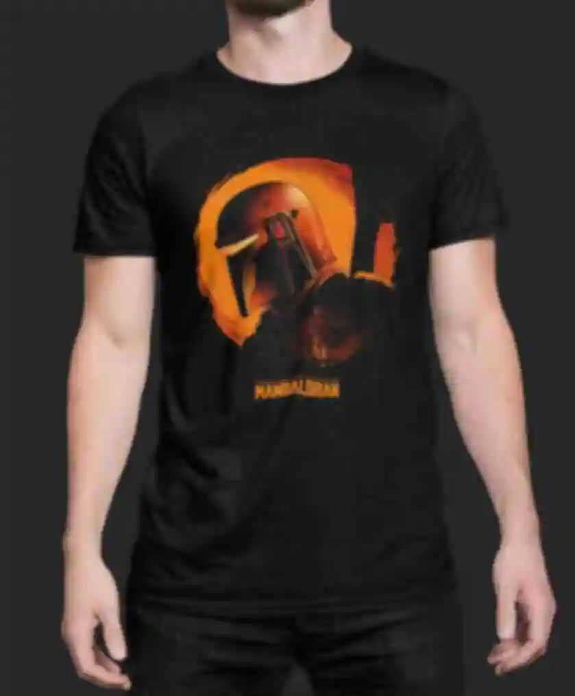 Футболка №15 • The Mandalorian • Мандалорець • Зоряні Війни, чорнаФото №16