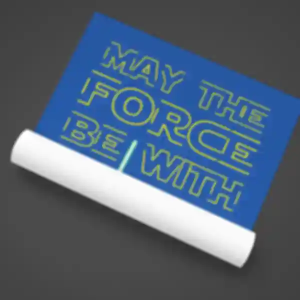 Постер «May the 4th» • Подарок фанату Star Wars • Патриотические сувениры