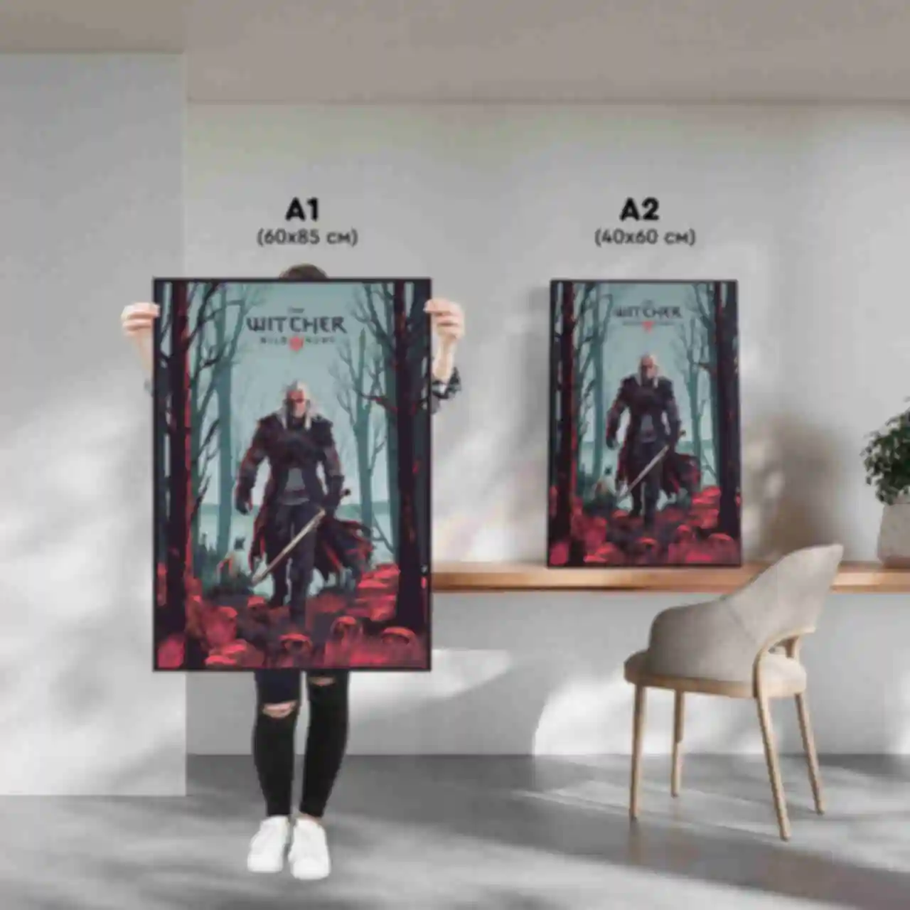 Холст ⦁ Відьмак ⦁ Картина на полотні в стилі гри The Witcher ⦁ Подарунок геймеру ПЕРЕДЗАМОВЛЕННЯФото №2