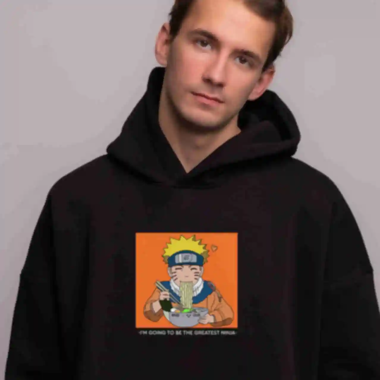 Худі OVERSIZE №1 • Рамен • Мерч Наруто • Одяг з принтом за аніме Naruto